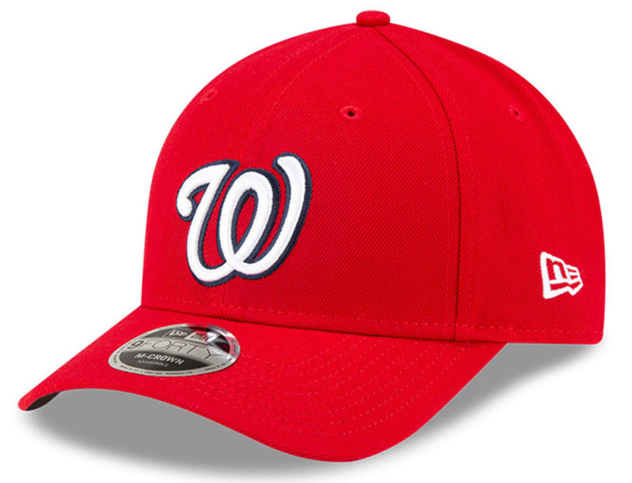 Washington Nationals Red New Era Player Replica M-Crown 9FORTY Adjustable Hat Official Team Hat Sports Fan Cap Official MLB Team Hat Baseball Fan Cap