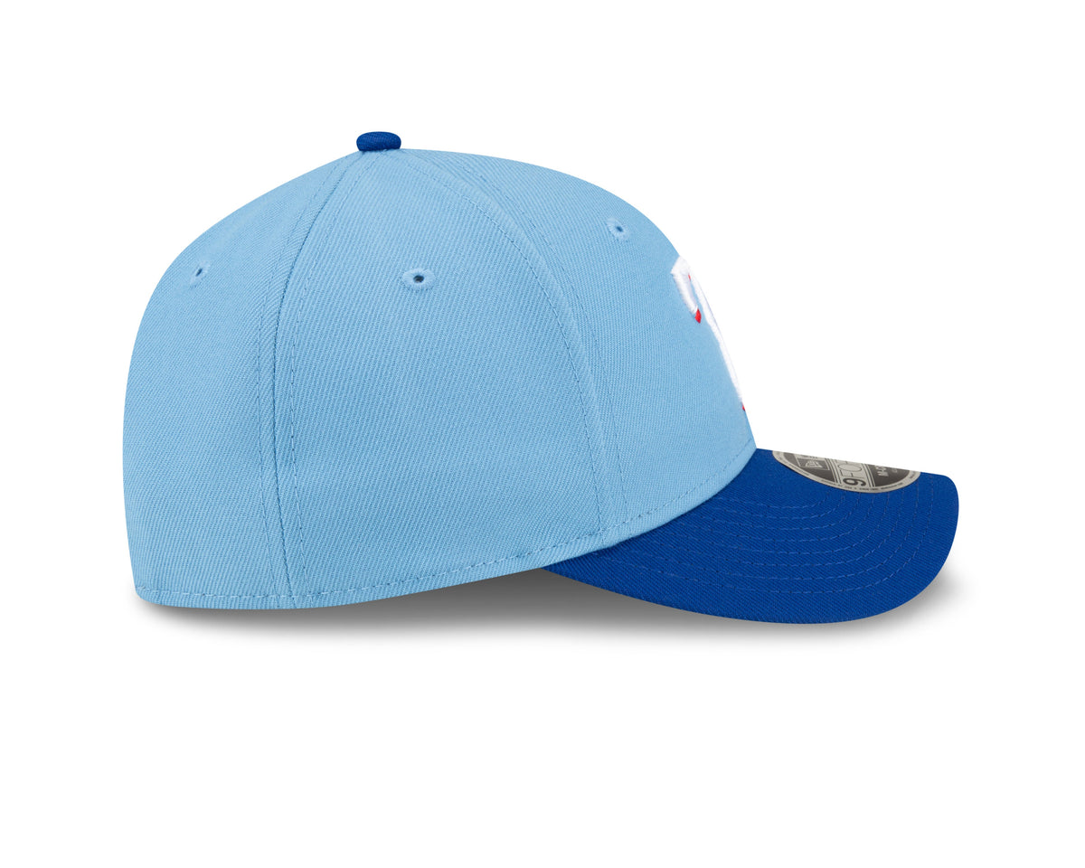 Texas Rangers Blue Alternate New Era Player Replica M-Crown 9FORTY Adjustable Hat Official Team Hat Sports Fan Cap Official MLB Team Hat Baseball Fan
