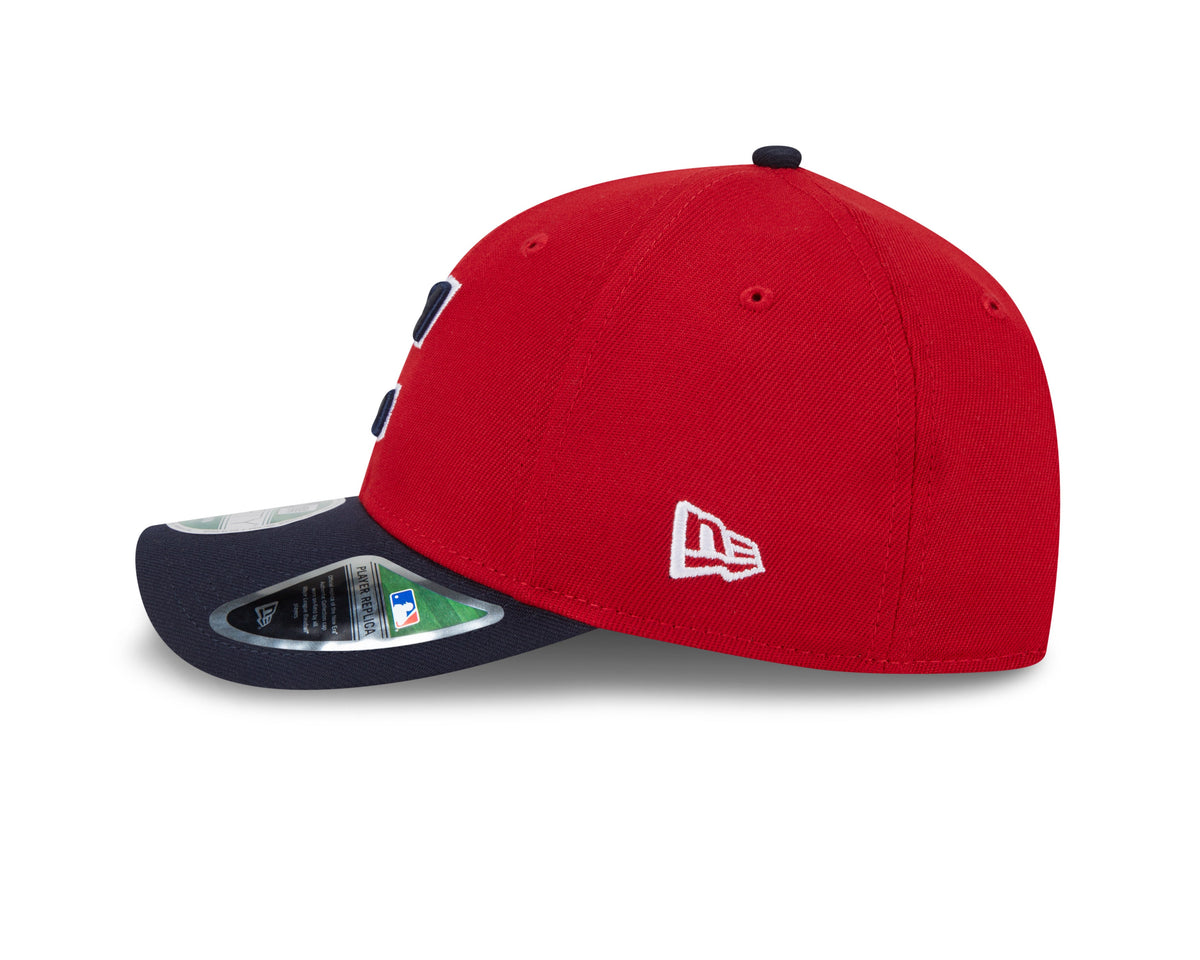 Cleveland Guardians Red Navy New Era Player Replica M-Crown 9FORTY Adjustable Hat Official Team Hat Sports Fan Cap Official MLB Team Hat Baseball Fan