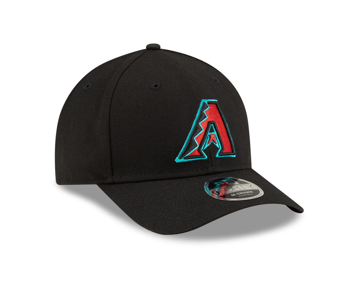 Arizona Diamondbacks Black Alternate New Era Player Replica M-Crown 9FORTY Adjustable Hat Official Team Hat Sports Fan Cap Official MLB Team Hat Baseb