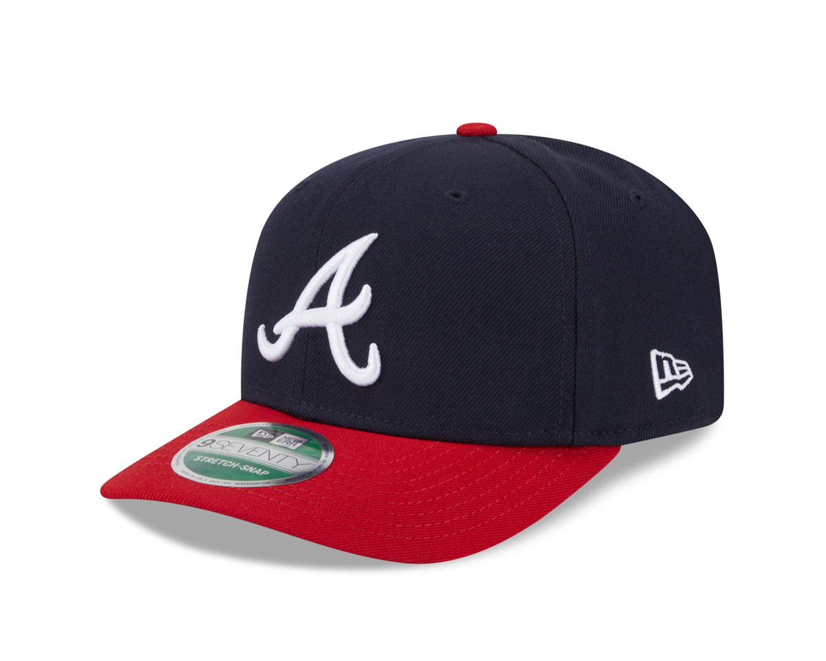 Atlanta Braves New Era Player Replica 9SEVENTY Stretch Snap Adjustable Hat Official Team Hat Sports Fan Cap Official MLB Team Hat Baseball Fan Cap