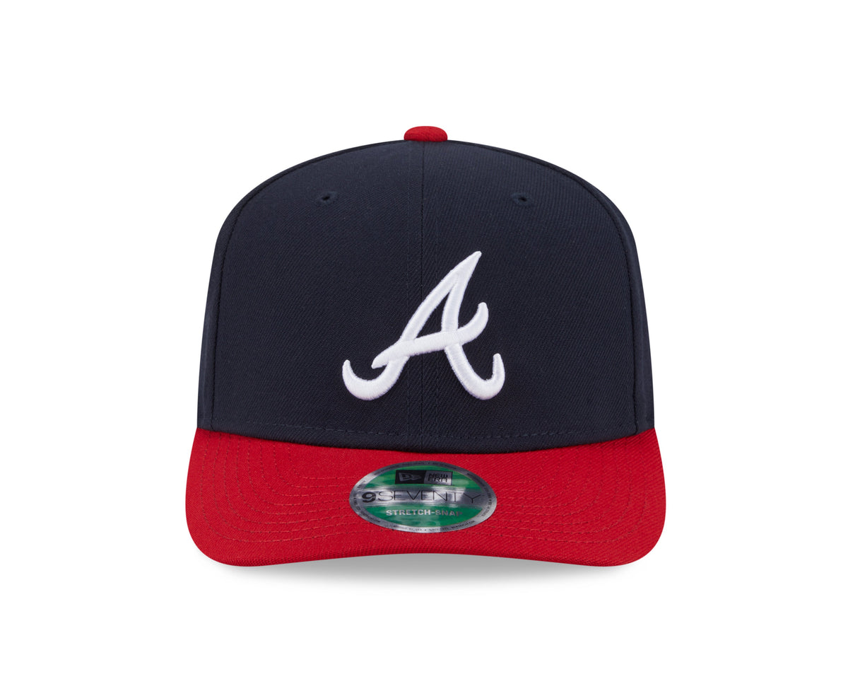 Atlanta Braves New Era Player Replica 9SEVENTY Stretch Snap Adjustable Hat Official Team Hat Sports Fan Cap Official MLB Team Hat Baseball Fan Cap