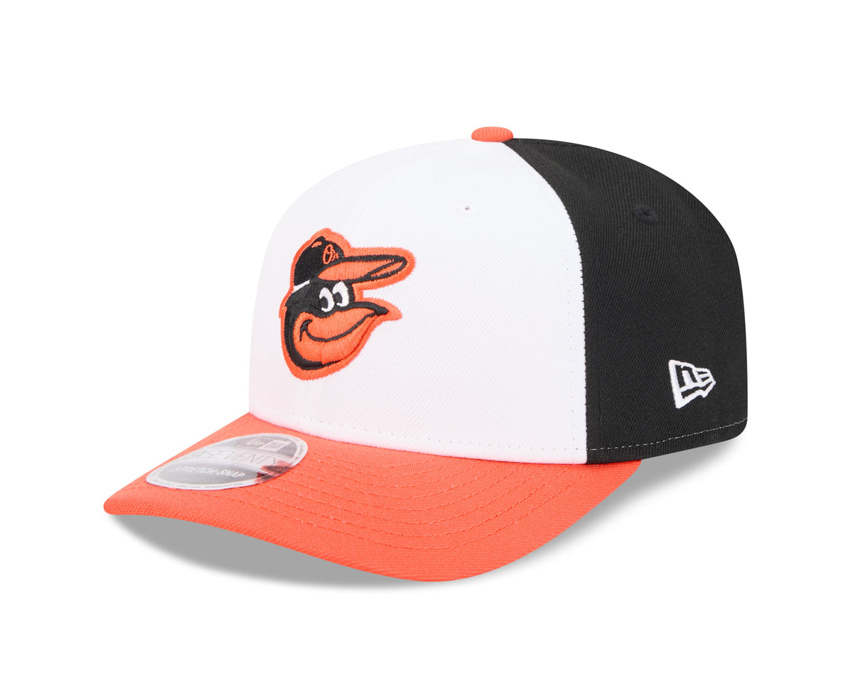 Baltimore Orioles Home New Era Player Replica 9SEVENTY Stretch Snap Adjustable Hat Official Team Hat Sports Fan Cap Official MLB Team Hat Baseball Fan