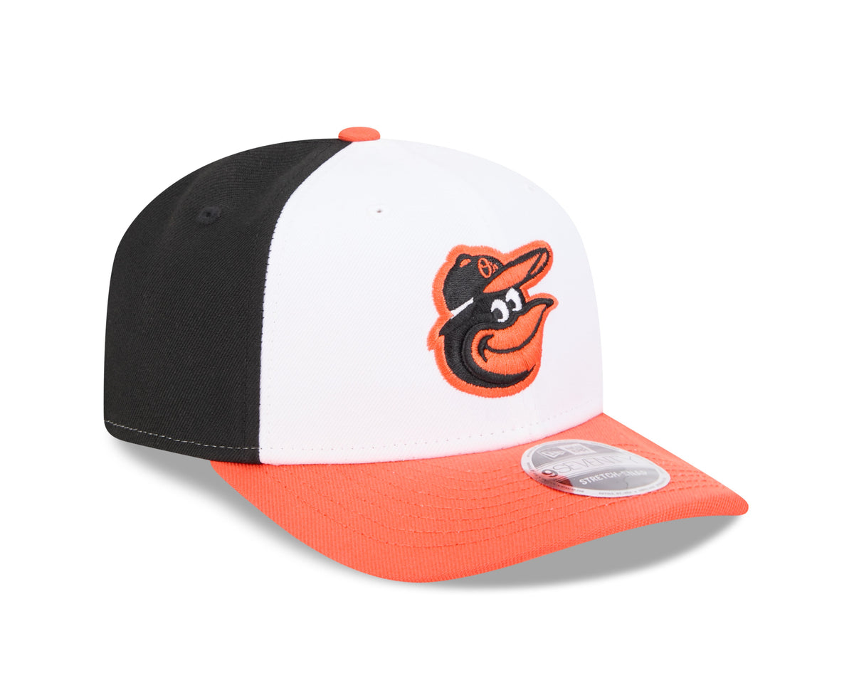 Baltimore Orioles Home New Era Player Replica 9SEVENTY Stretch Snap Adjustable Hat Official Team Hat Sports Fan Cap Official MLB Team Hat Baseball Fan