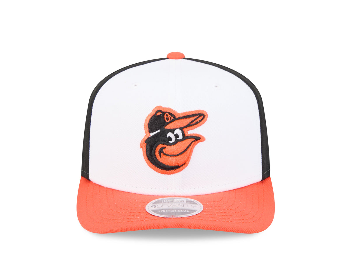 Baltimore Orioles Home New Era Player Replica 9SEVENTY Stretch Snap Adjustable Hat Official Team Hat Sports Fan Cap Official MLB Team Hat Baseball Fan