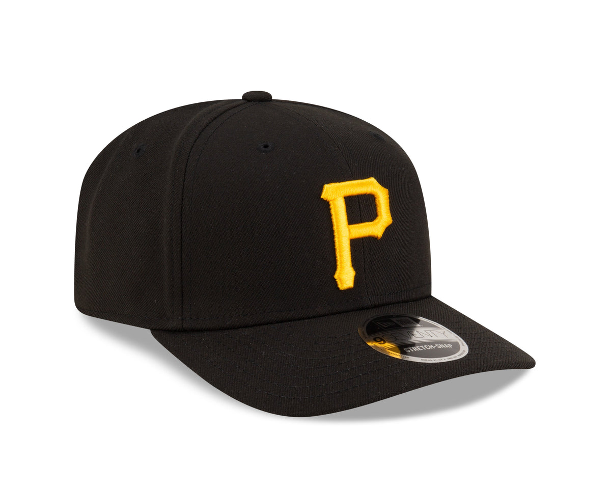Pittsburgh Pirates Black New Era Player Replica 9SEVENTY Stretch Snap Adjustable Hat Official Team Hat Sports Fan Cap Official MLB Team Hat Baseball F