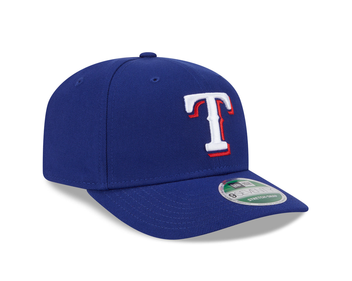 Texas Rangers Blue New Era Player Replica 9SEVENTY Stretch Snap Adjustable Hat Official Team Hat Sports Fan Cap Official MLB Team Hat Baseball Fan Cap