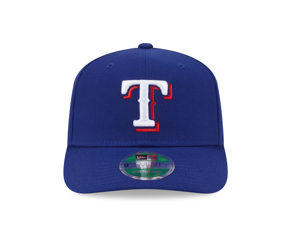 Texas Rangers Blue New Era Player Replica 9SEVENTY Stretch Snap Adjustable Hat Official Team Hat Sports Fan Cap Official MLB Team Hat Baseball Fan Cap