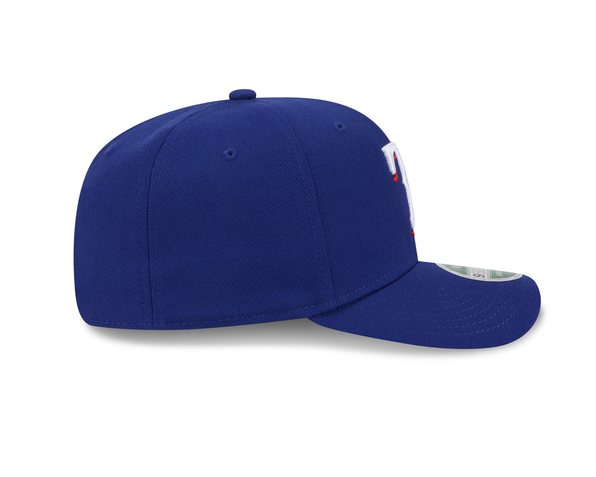 Texas Rangers Blue New Era Player Replica 9SEVENTY Stretch Snap Adjustable Hat Official Team Hat Sports Fan Cap Official MLB Team Hat Baseball Fan Cap