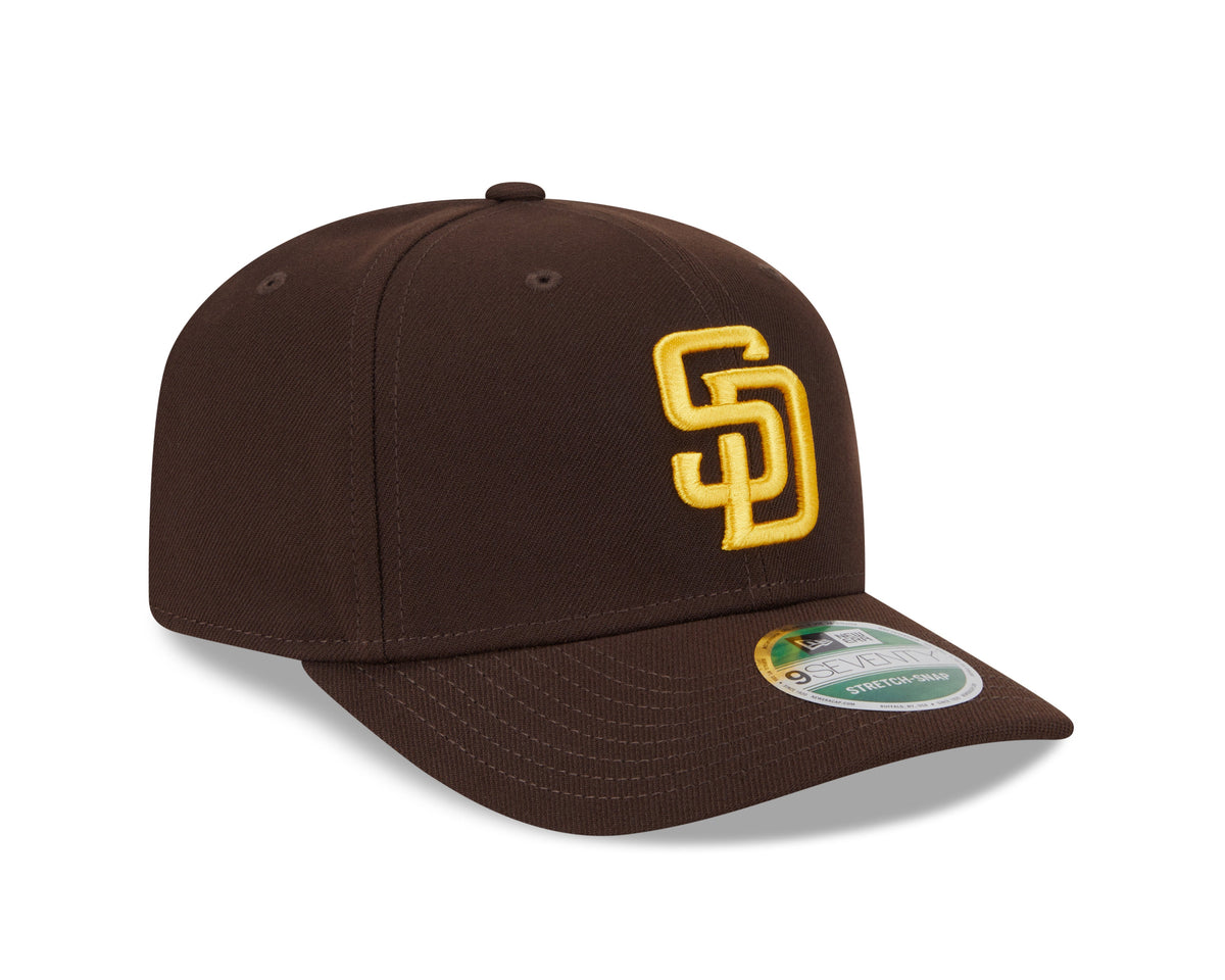 San Diego Padres Brown New Era Player Replica 9SEVENTY Stretch Snap Adjustable Hat Official Team Hat Sports Fan Cap Official MLB Team Hat Baseball Fan
