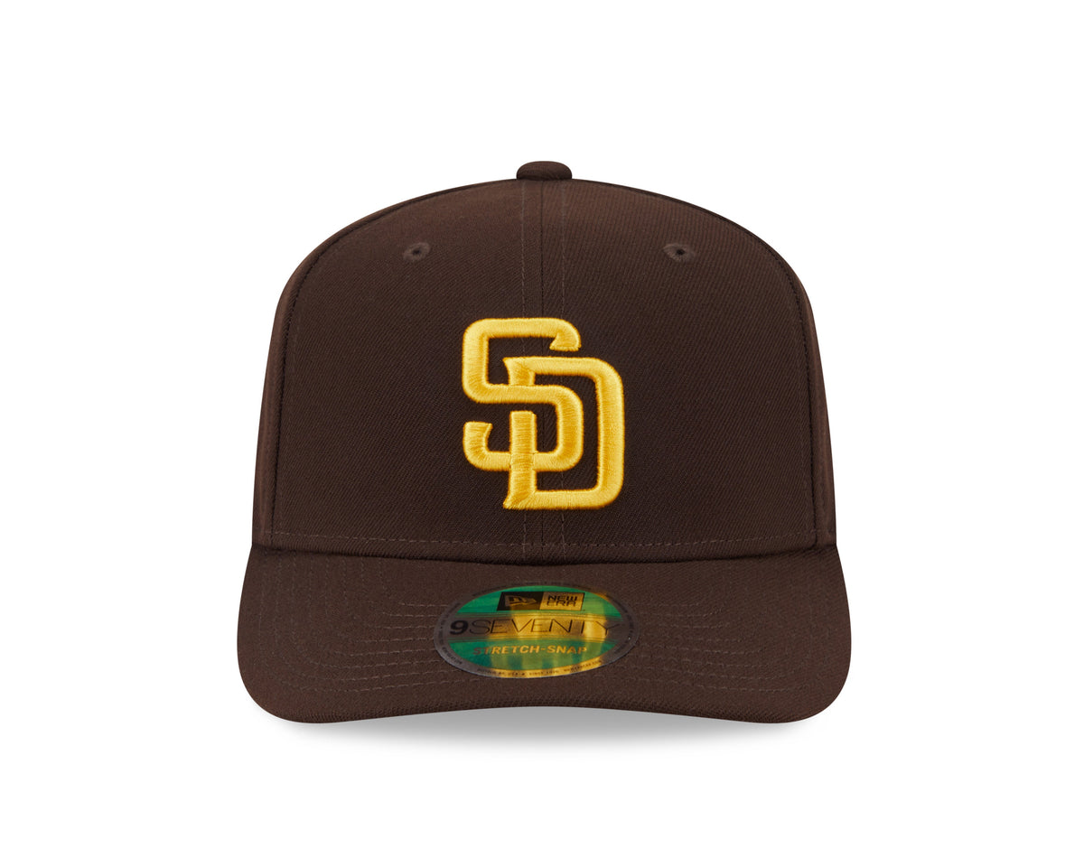 San Diego Padres Brown New Era Player Replica 9SEVENTY Stretch Snap Adjustable Hat Official Team Hat Sports Fan Cap Official MLB Team Hat Baseball Fan