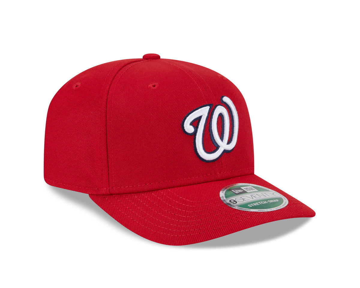 Washington Nationals Red New Era Player Replica 9SEVENTY Stretch Snap Adjustable Hat Official Team Hat Sports Fan Cap Official MLB Team Hat Baseball F