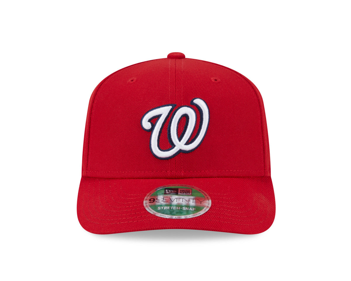 Washington Nationals Red New Era Player Replica 9SEVENTY Stretch Snap Adjustable Hat Official Team Hat Sports Fan Cap Official MLB Team Hat Baseball F