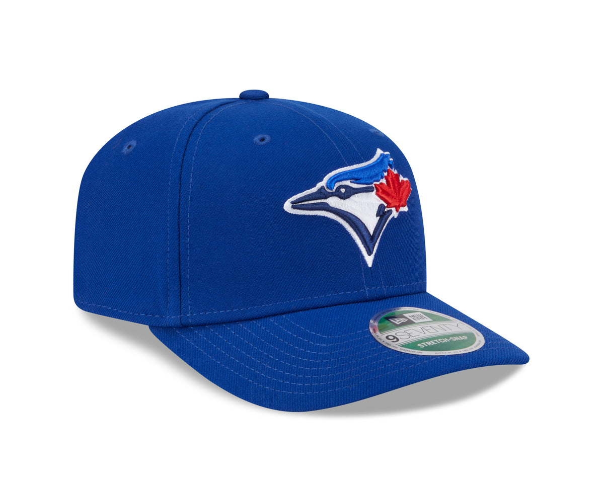Toronto Blue Jays Blue New Era Player Replica 9SEVENTY Stretch Snap Adjustable Hat Official Team Hat Sports Fan Cap Official MLB Team Hat Baseball Fan