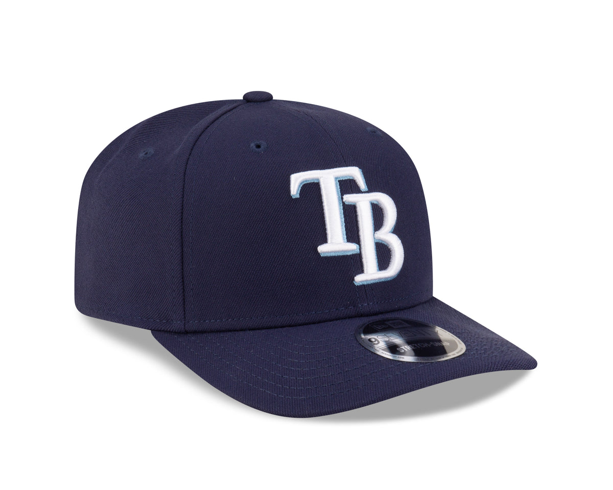 Tampa Bay Rays Navy New Era Player Replica 9SEVENTY Stretch Snap Adjustable Hat Official Team Hat Sports Fan Cap Official MLB Team Hat Baseball Fan Ca