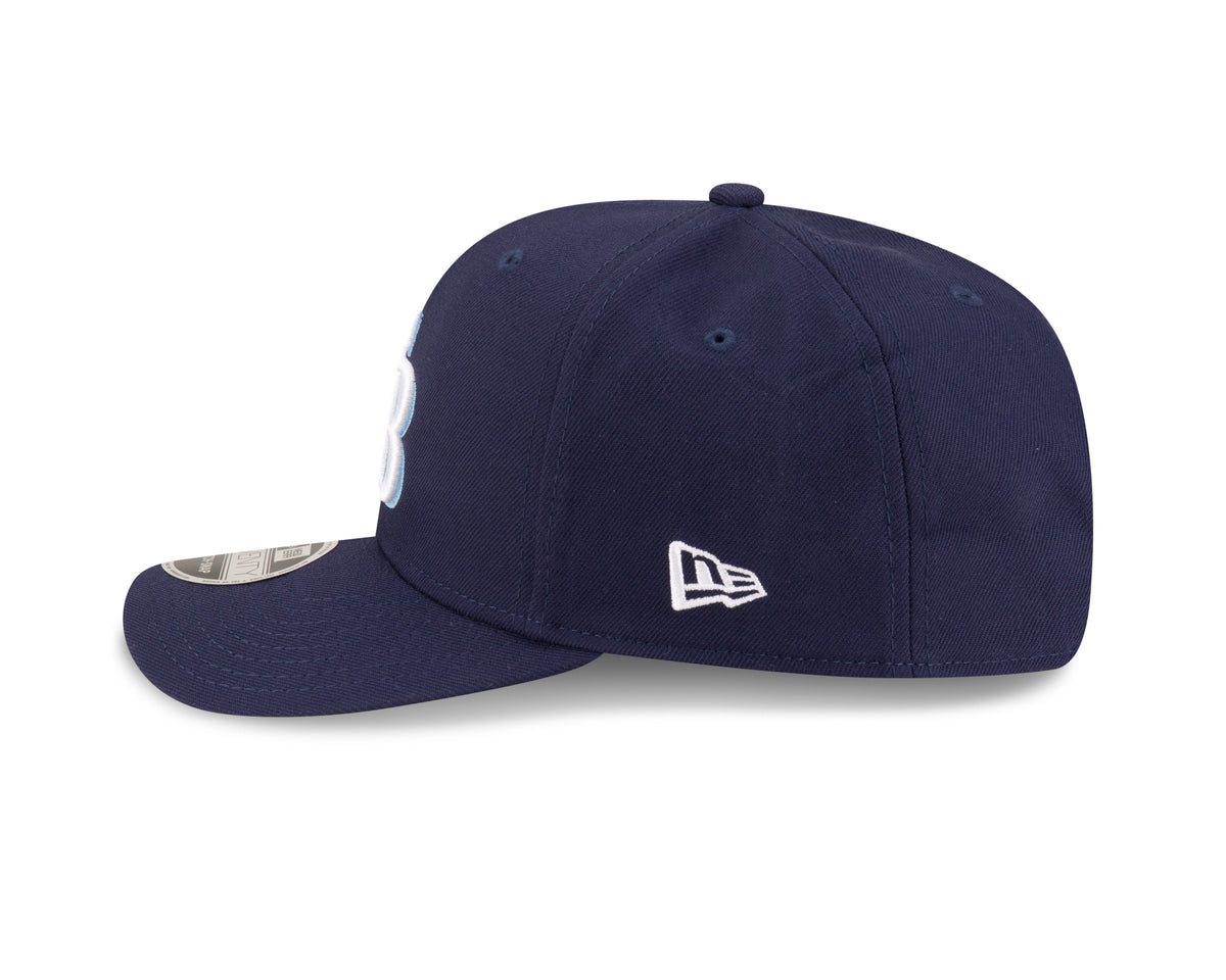 Tampa Bay Rays Navy New Era Player Replica 9SEVENTY Stretch Snap Adjustable Hat Official Team Hat Sports Fan Cap Official MLB Team Hat Baseball Fan Ca