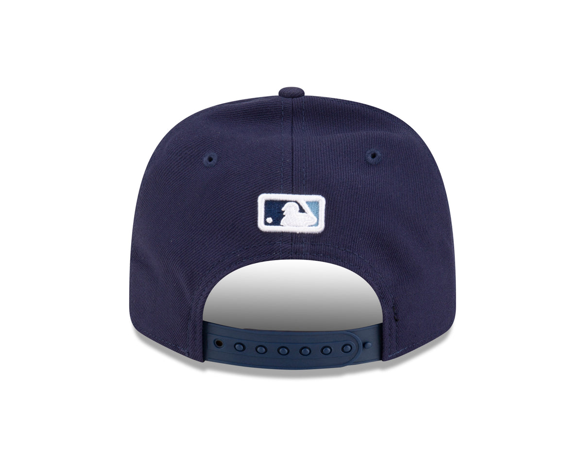 Tampa Bay Rays Navy New Era Player Replica 9SEVENTY Stretch Snap Adjustable Hat Official Team Hat Sports Fan Cap Official MLB Team Hat Baseball Fan Ca