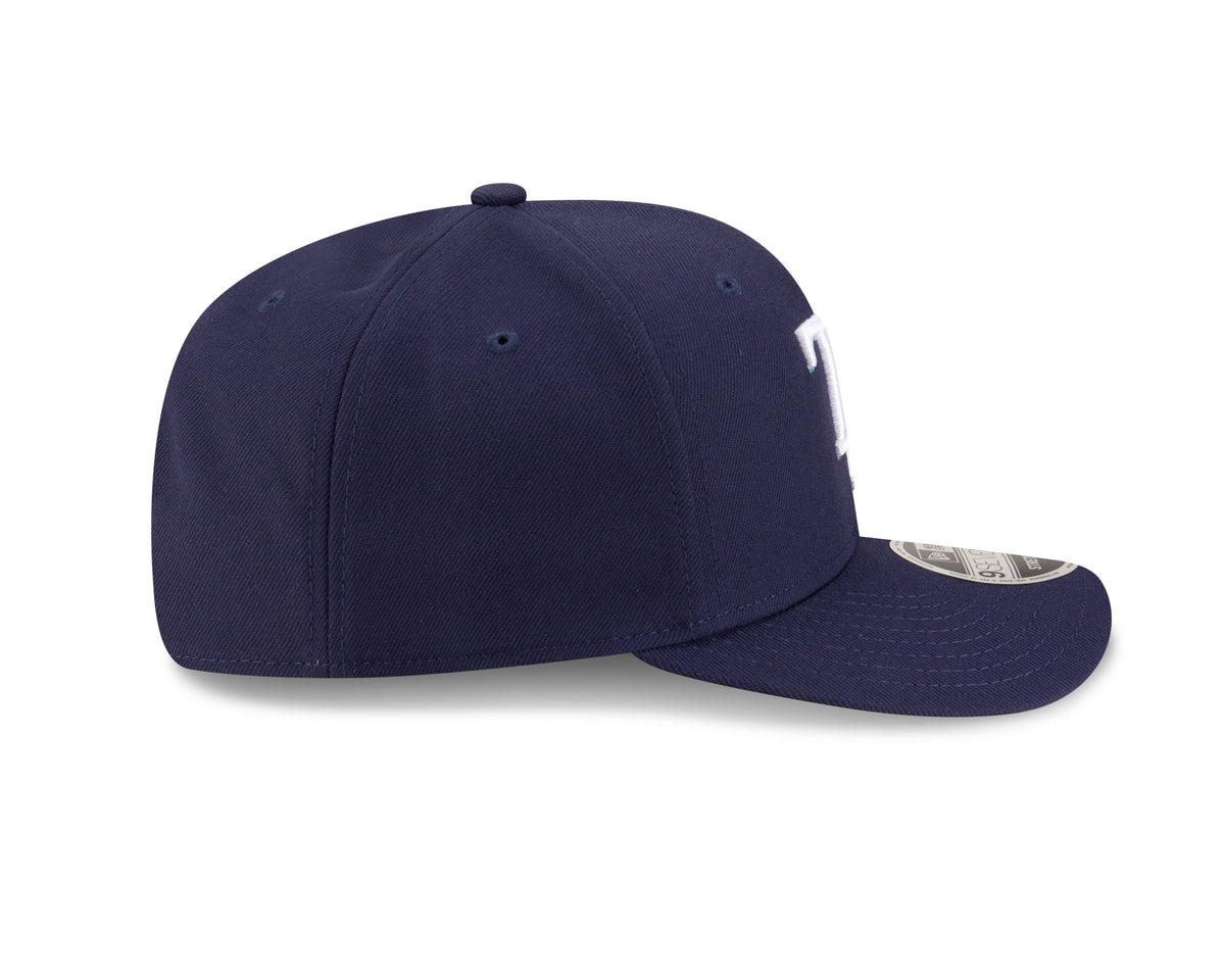 Tampa Bay Rays Navy New Era Player Replica 9SEVENTY Stretch Snap Adjustable Hat Official Team Hat Sports Fan Cap Official MLB Team Hat Baseball Fan Ca