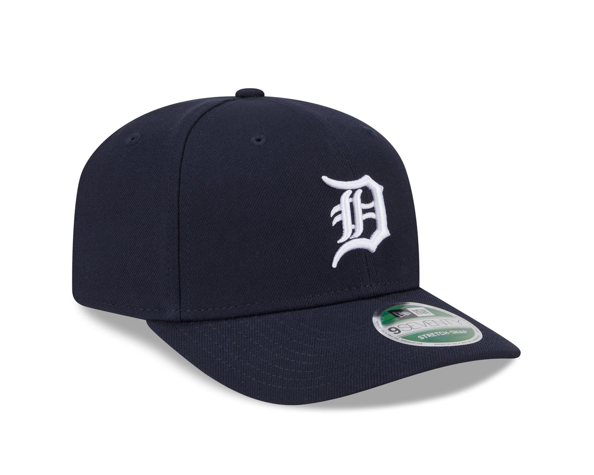 Detroit Tigers Navy New Era Player Replica 9SEVENTY Stretch Snap Adjustable Hat Official Team Hat Sports Fan Cap Official MLB Team Hat Baseball Fan Ca