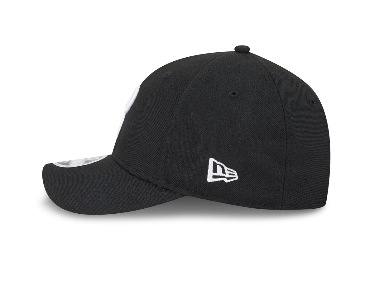 Philadelphia Phillies Black and White New Era M-Crown 9FORTY Adjustable Hat Official Team Hat Sports Fan Cap Official MLB Team Hat Baseball Fan Cap