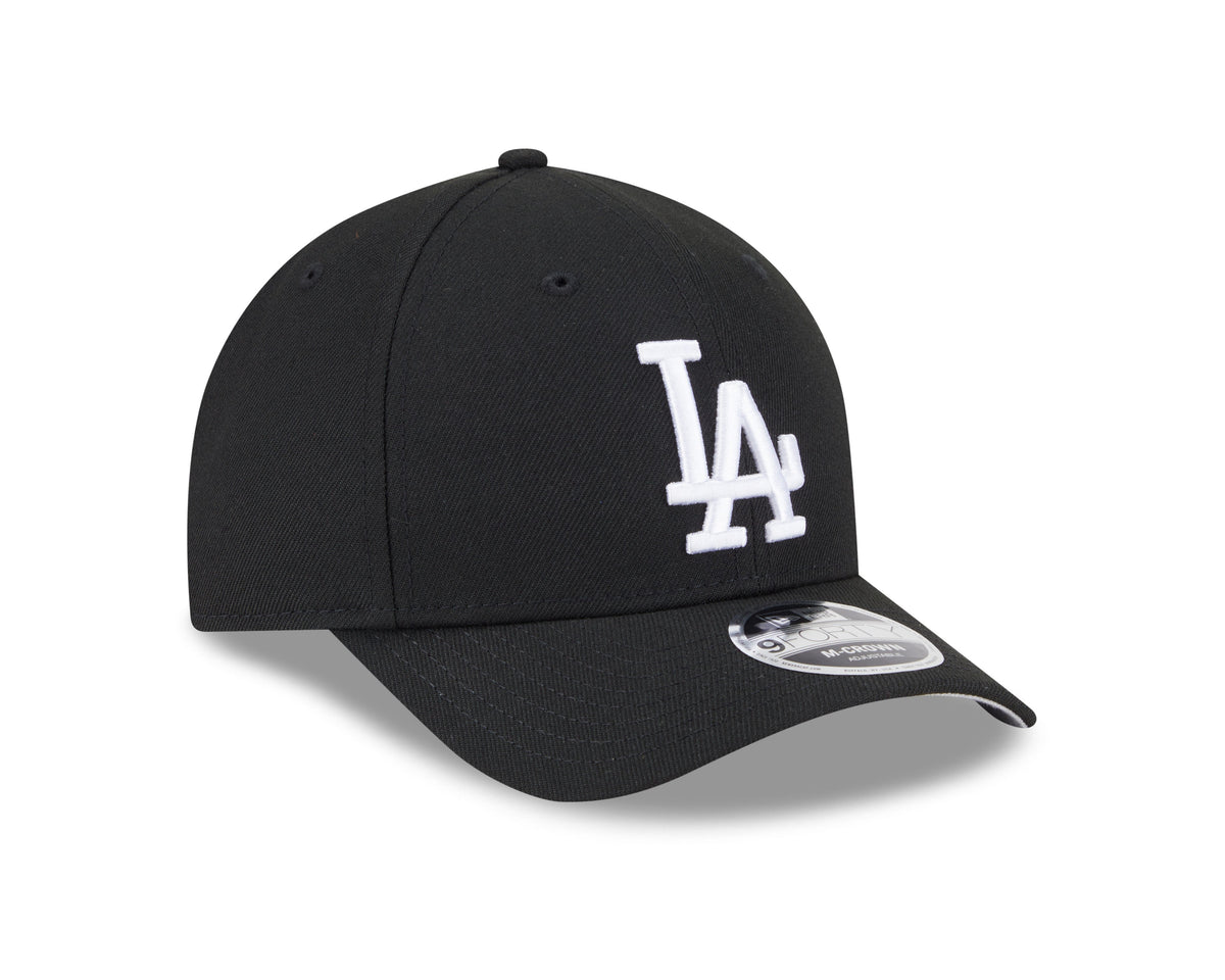 Los Angeles Dodgers Black and White New Era M-Crown 9FORTY Adjustable Hat Official Team Hat Sports Fan Cap Official MLB Team Hat Baseball Fan Cap