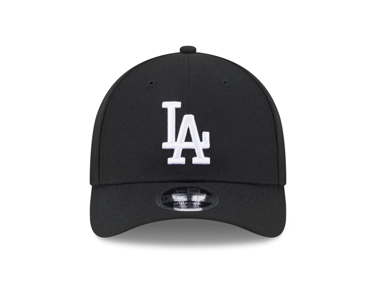 Los Angeles Dodgers Black and White New Era M-Crown 9FORTY Adjustable Hat Official Team Hat Sports Fan Cap Official MLB Team Hat Baseball Fan Cap