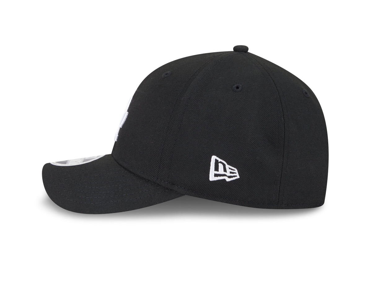 Los Angeles Dodgers Black and White New Era M-Crown 9FORTY Adjustable Hat Official Team Hat Sports Fan Cap Official MLB Team Hat Baseball Fan Cap