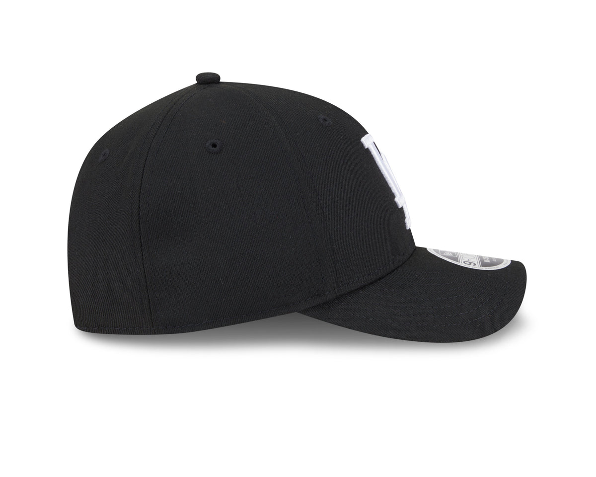 Los Angeles Dodgers Black and White New Era M-Crown 9FORTY Adjustable Hat Official Team Hat Sports Fan Cap Official MLB Team Hat Baseball Fan Cap