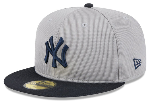 New York Yankees New Era Road Grey 2025 Spring Training 59FIFTY Fitted Hat Official Team Hat Sports Fan Cap Official MLB Team Hat Baseball Fan Cap