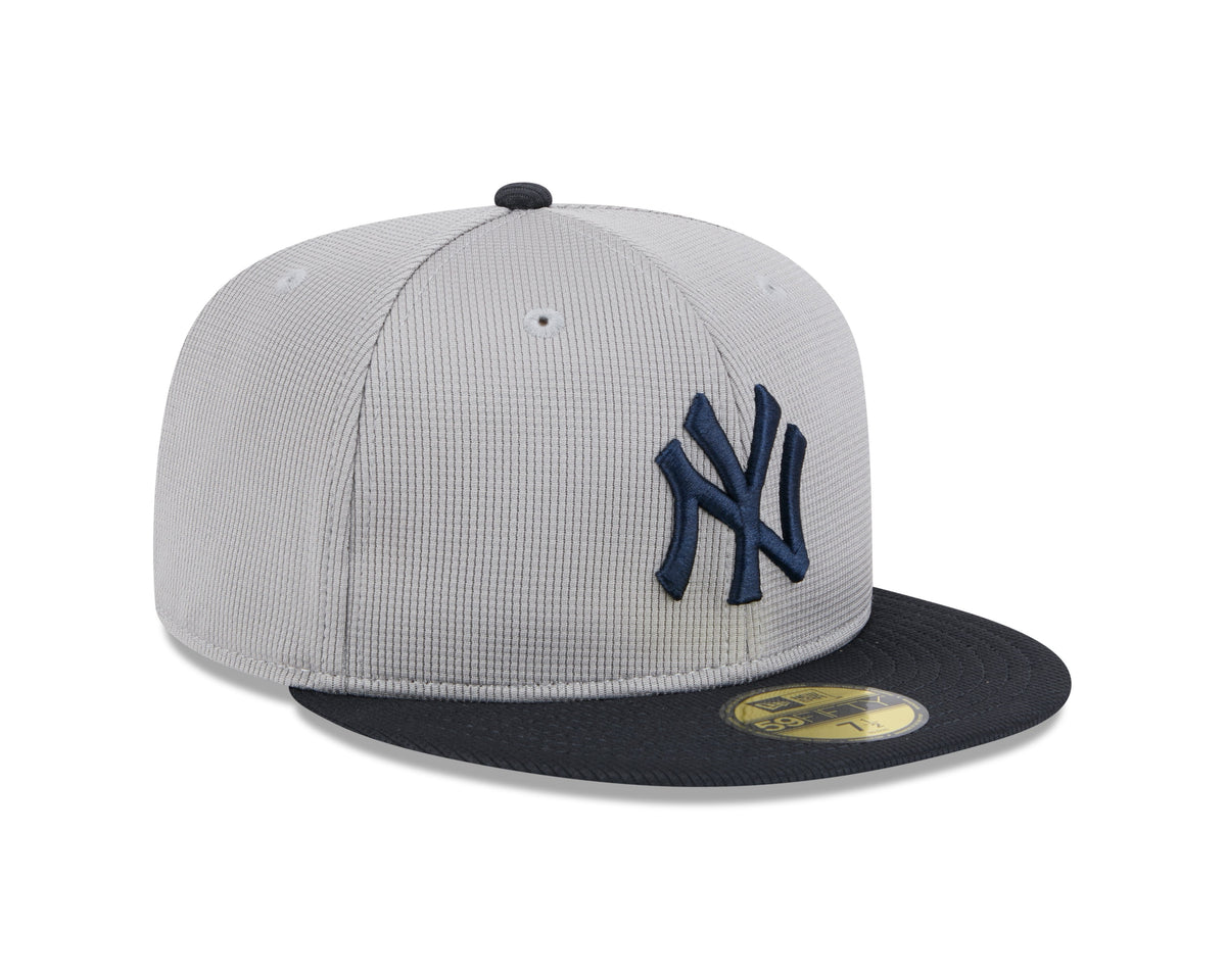 New York Yankees New Era Road Grey 2025 Spring Training 59FIFTY Fitted Hat Official Team Hat Sports Fan Cap Official MLB Team Hat Baseball Fan Cap