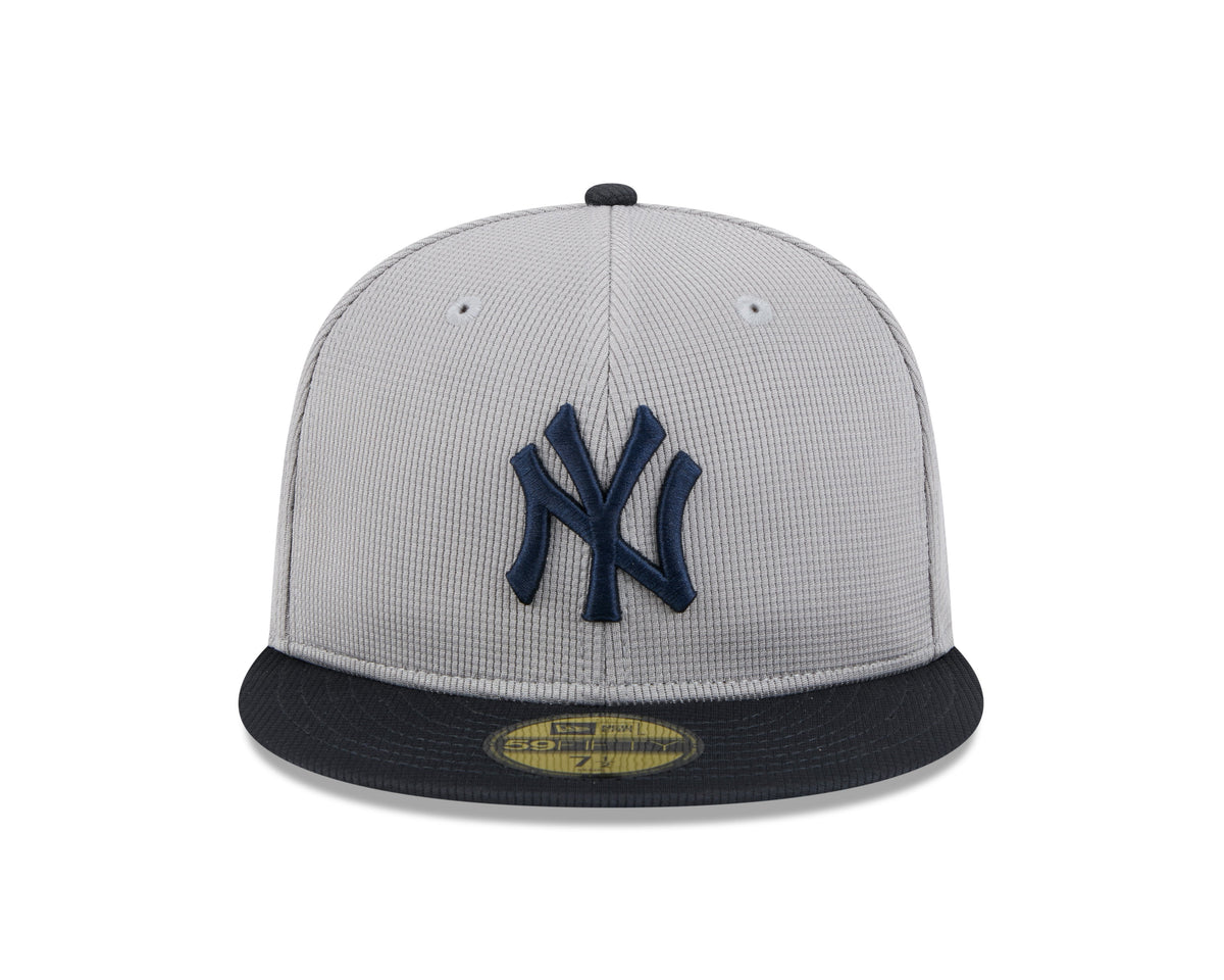 New York Yankees New Era Road Grey 2025 Spring Training 59FIFTY Fitted Hat Official Team Hat Sports Fan Cap Official MLB Team Hat Baseball Fan Cap