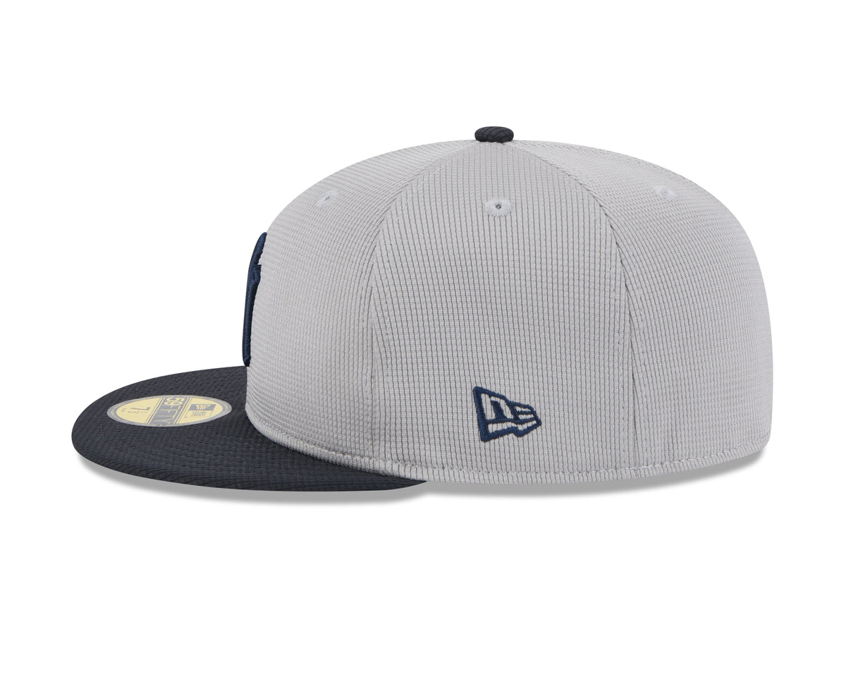 New York Yankees New Era Road Grey 2025 Spring Training 59FIFTY Fitted Hat Official Team Hat Sports Fan Cap Official MLB Team Hat Baseball Fan Cap