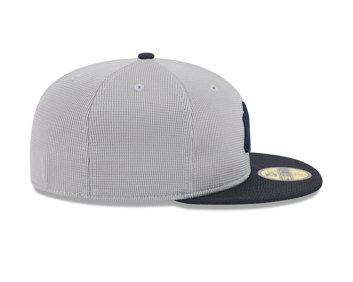 New York Yankees New Era Road Grey 2025 Spring Training 59FIFTY Fitted Hat Official Team Hat Sports Fan Cap Official MLB Team Hat Baseball Fan Cap
