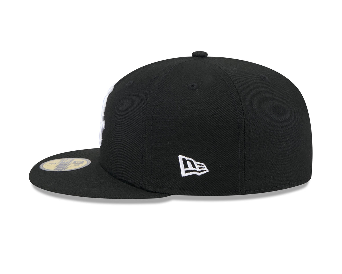 Chicago White Sox Jackie Robinson Day 25 New Era Black Game Authentic Collection On-Field 59FIFTY Fitted Hat Official Team Hat Sports Fan Cap Official