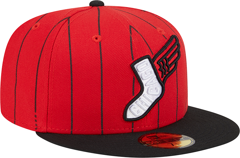 Chicago White Sox New Era 2025 26 City Connect 59FIFTY Fitted Hat - Red Black Official Team Hat Sports Fan Cap Official MLB Team Hat Baseball Fan Cap