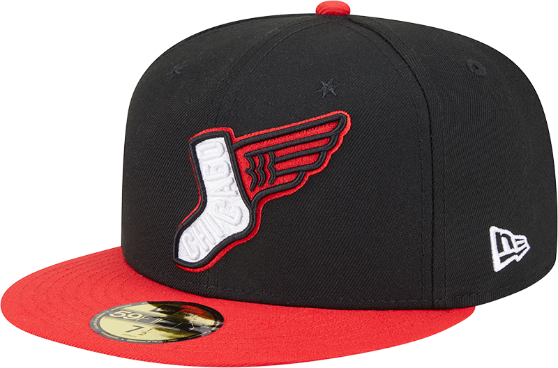 Chicago White Sox New Era 2025 City Connect Alternate 59FIFTY Fitted Hat - Black Red Official Team Hat Sports Fan Cap Official MLB Team Hat Baseball F