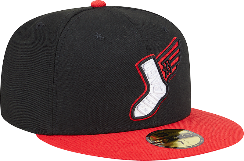 Chicago White Sox New Era 2025 City Connect Alternate 59FIFTY Fitted Hat - Black Red Official Team Hat Sports Fan Cap Official MLB Team Hat Baseball F