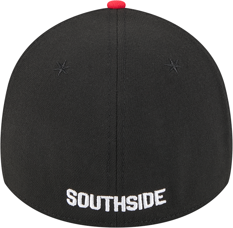 Chicago White Sox 2025 City Connect Alternate Black Red New Era 39THIRTY Flex Fit Hat Official Team Hat Sports Fan Cap Official MLB Team Hat Baseball