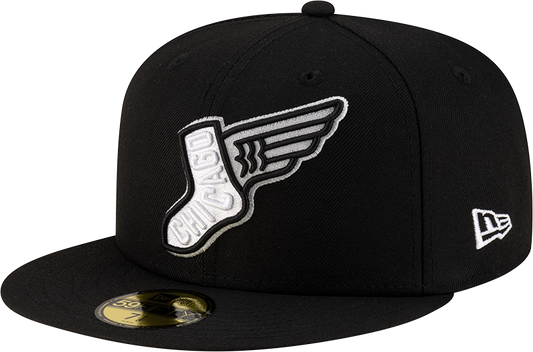 Chicago White Sox New Era 2025 City Connect Team Color 59FIFTY Fitted Hat -Black Official Team Hat Sports Fan Cap Official MLB Team Hat Baseball Fan C