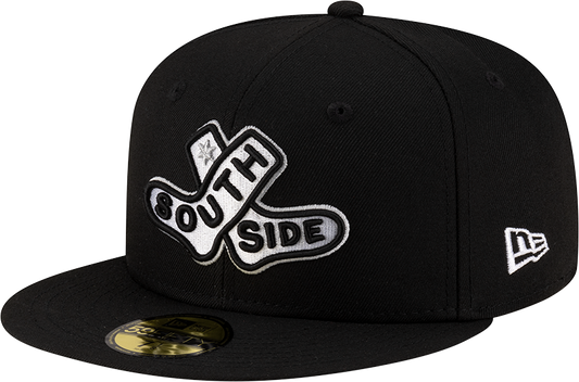 Chicago White Sox New Era 2025 City Connect Batting Practice Team Color 59FIFTY Fitted Hat -Black Official Team Hat Sports Fan Cap Official MLB Team H