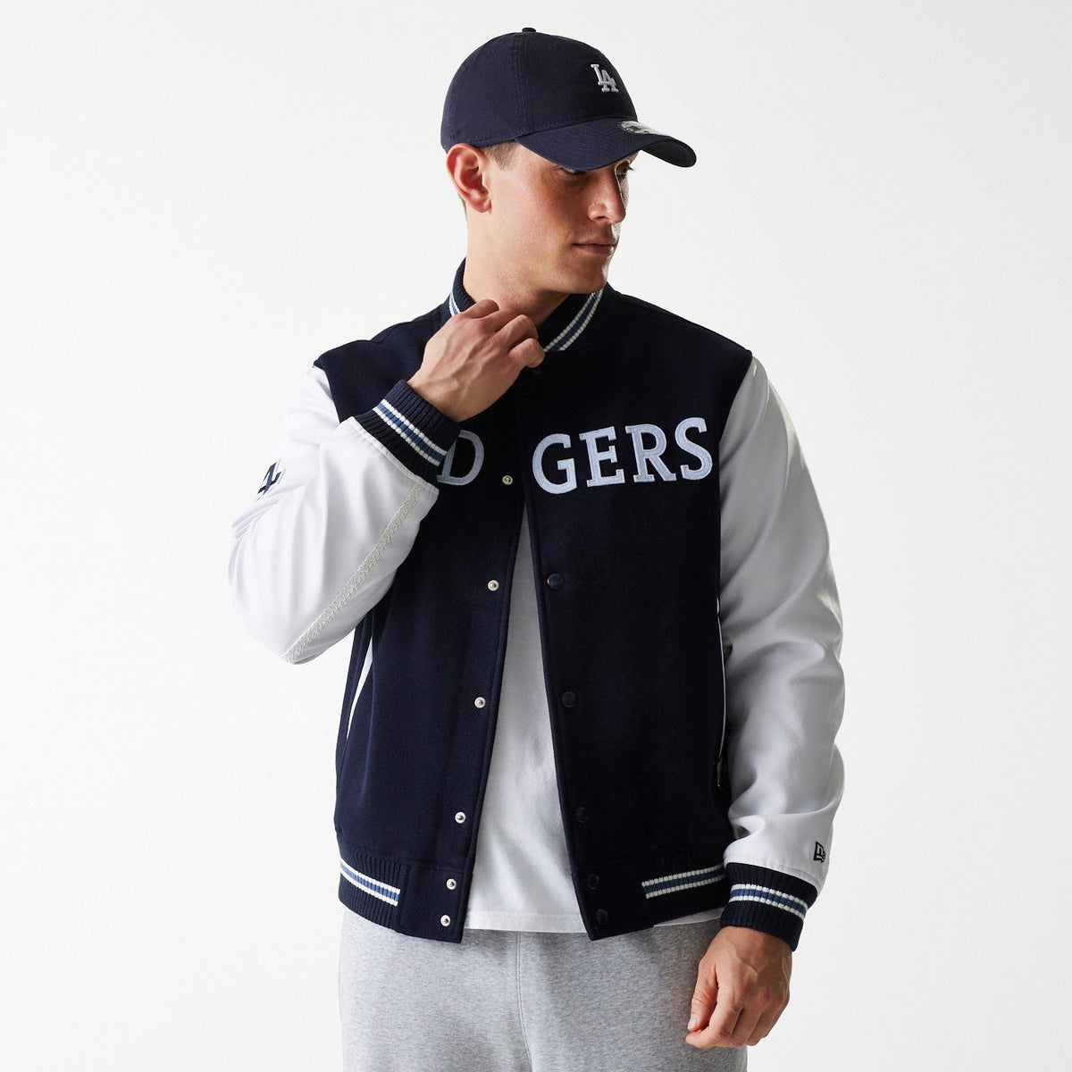Los Angeles Dodgers MLB Wordmark Varsity Jacket New Era Official Sports Fan Gear Official MLB Team Apparel Baseball Fan Gear