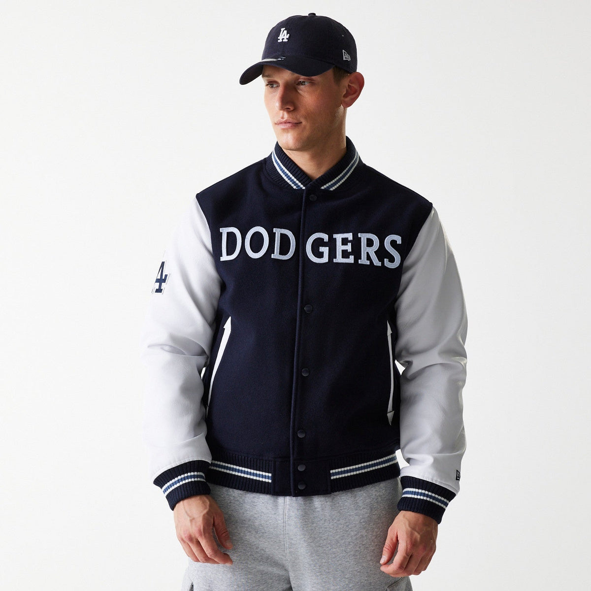 Los Angeles Dodgers MLB Wordmark Varsity Jacket New Era Official Sports Fan Gear Official MLB Team Apparel Baseball Fan Gear
