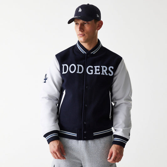Los Angeles Dodgers MLB Wordmark Varsity Jacket New Era Official Sports Fan Gear Official MLB Team Apparel Baseball Fan Gear