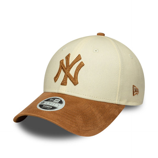 New York Yankees Womens Faux Suede MLB 9FORTY Strapback New Era LTC CAM Official Team Hat Sports Fan Cap Official MLB Team Hat Baseball Fan Cap