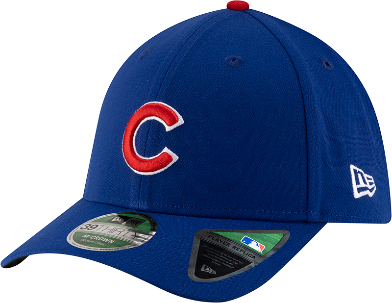 Chicago Cubs New Era M-Crown 39Thirty Player Replica Blue Flex Fit Hat Official Team Hat Sports Fan Cap Official MLB Team Hat Baseball Fan Cap