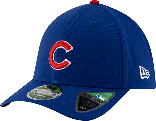 Chicago Cubs New Era M-Crown 39Thirty Player Replica Blue Flex Fit Hat Official Team Hat Sports Fan Cap Official MLB Team Hat Baseball Fan Cap