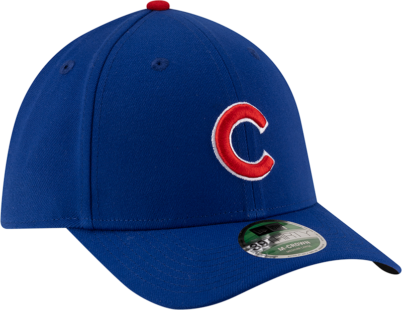 Chicago Cubs New Era M-Crown 39Thirty Player Replica Blue Flex Fit Hat Official Team Hat Sports Fan Cap Official MLB Team Hat Baseball Fan Cap