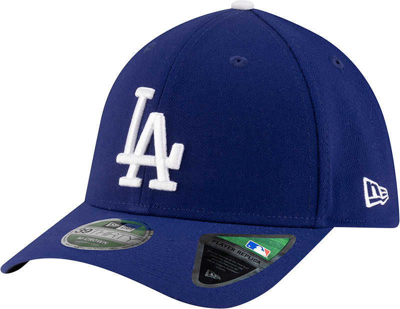 Los Angeles Dodgers New Era M-Crown 39Thirty Player Replica Blue Flex Fit Hat Official Team Hat Sports Fan Cap Official MLB Team Hat Baseball Fan Cap