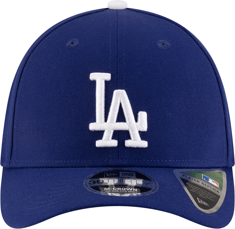 Los Angeles Dodgers New Era M-Crown 39Thirty Player Replica Blue Flex Fit Hat Official Team Hat Sports Fan Cap Official MLB Team Hat Baseball Fan Cap