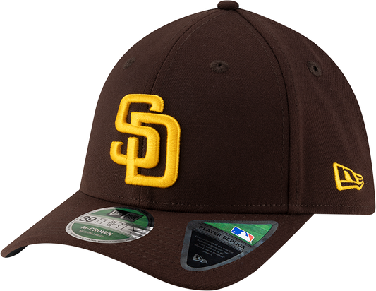 San Diego Padres New Era M-Crown Player Replica 39Thirty Brown Flex Fit Hat Official Team Hat Sports Fan Cap Official MLB Team Hat Baseball Fan Cap